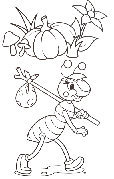ant coloring worksheet