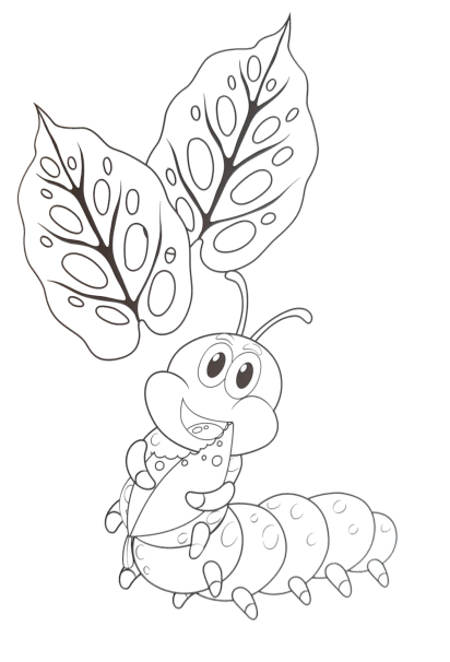 caterpillar coloring worksheet