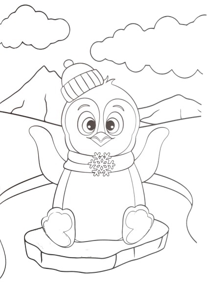 penguin coloring worksheet