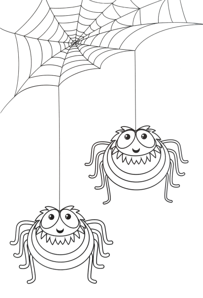 two spiders coloring worksheet